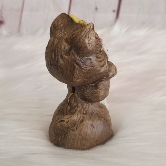 Vintage 70s 4.25" Tall Jasco Critters Cat Kitten Porcelain Bell with Butterfly - Picture 9 of 15